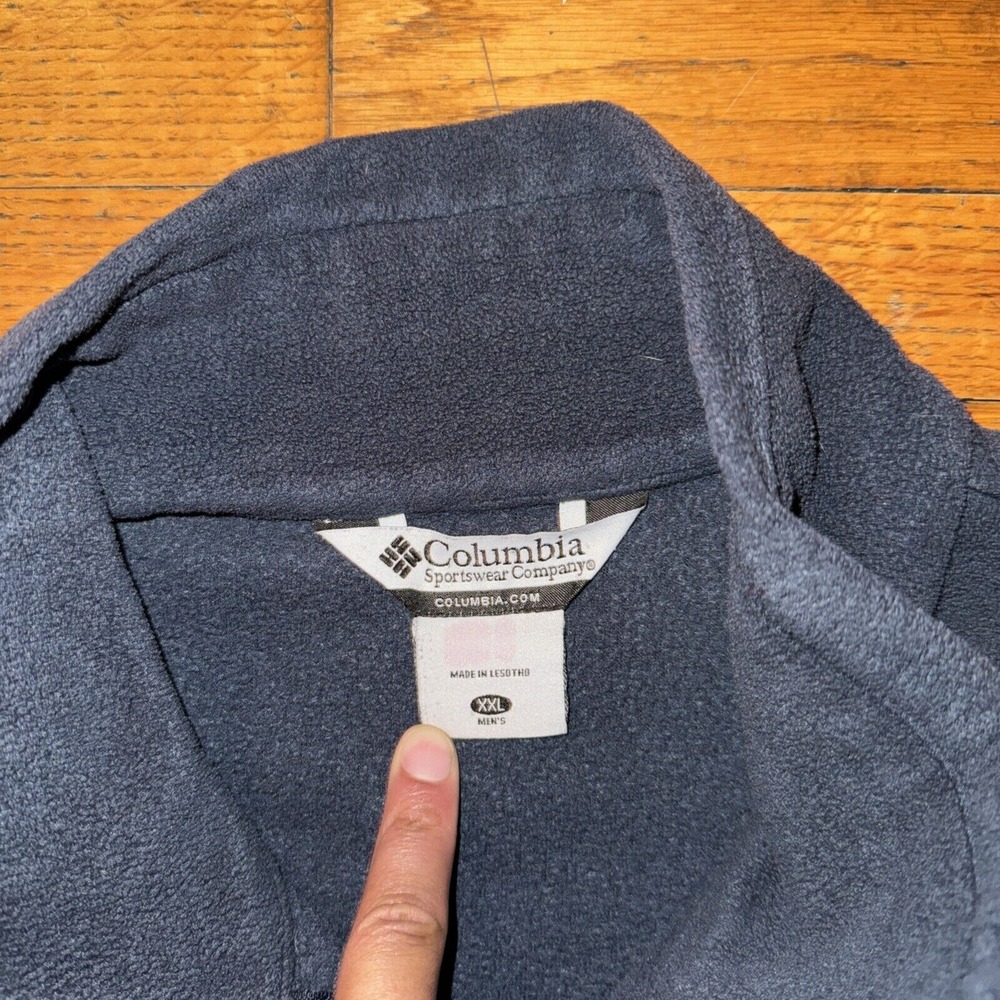Columbia Full Zip Fleece Navy Jacket Size XXL - Picture 2 of 5